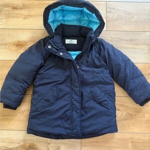 H&M Dark Blue Kids Puffer Jacket with Hood